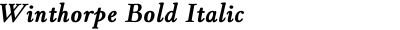 Winthorpe Bold Italic